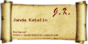 Janda Katalin névjegykártya